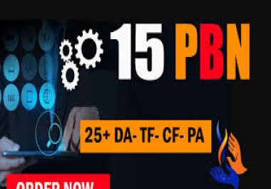 Create 15 High quality PA/DA TF/CF Homepage PBN Backlinks To Skyrocket you SERP