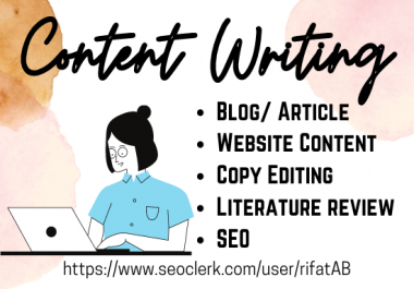SEO friendly Content Writing Service from 500 to 800 words