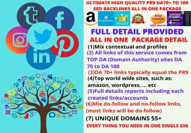 I will do pr9 da70 high quality white hat seo dofollow backlinks