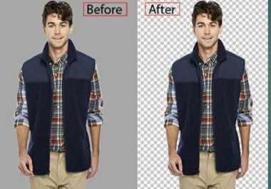 I will cut your picture's background, transparent or white
