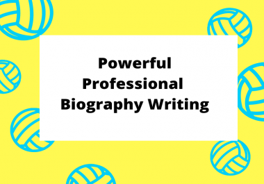 I will write 500 words of a unique biography for you or your business