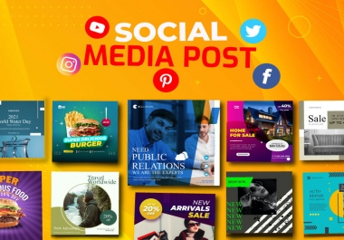 I will design attractive social media post,  cover,  banner