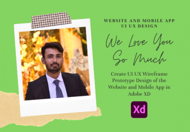 I will design website and mobile app UI UX design in adobe xd