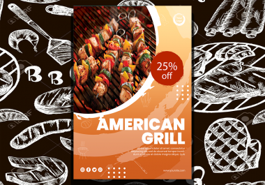 I will create a beautiful food flyer,  poster or restaurant menu for you