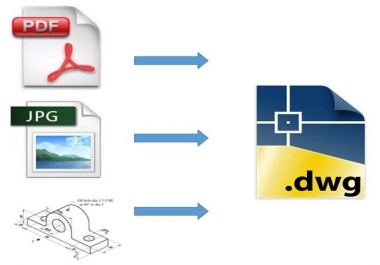 I will convert PDF,  sketch or image to AutoCAD file and develop