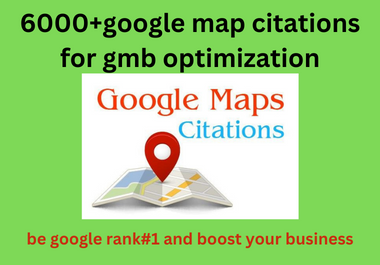 I will create 2000+google map citations,  30 live backlinks, 10 driving directions with 50miles cover