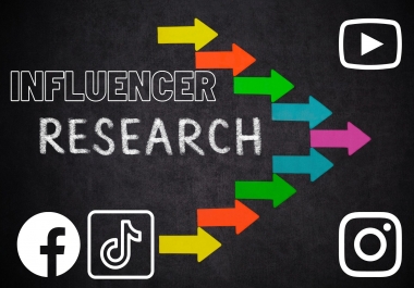 I will make a list of profitable influencer for you