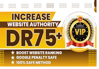 I will increase dr ahrefs domain rating upto 75 with mix seo backlinks