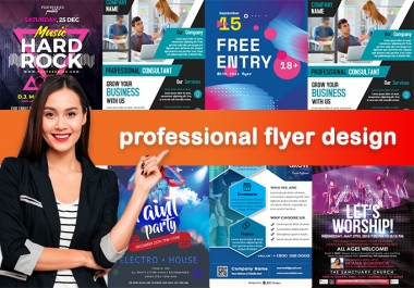 I will do professional flyer, poster or brochure design for you