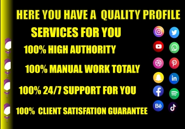 I will manually create 50 profile backlinks creation DA90 permanent profile backlinks
