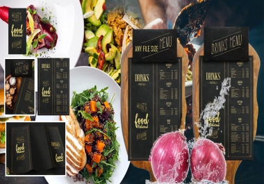 I will make food menu,  restaurant menu and menu board design in 8 hours
