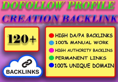 Skyrocket your site with 120 do follow profile backlink on high DA site