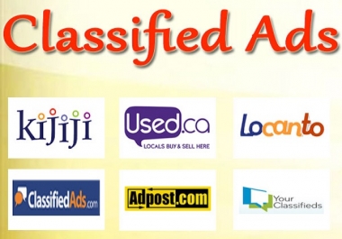I will manually do 20 live classified ads posting in any country
