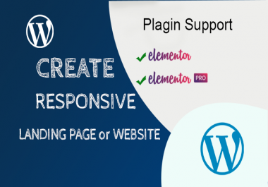 I Will Design Professional responsive Landing page for WordPress