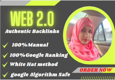 Build DA 80+ High Quality Web2.0 Authentic post backlinks