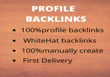 I will do 100 high domain authority SEO profile backlinks