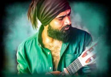 I will make Digital Smudge Painting Portrait based on your photo