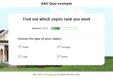 SAV Quiz - great questionnaire for your website