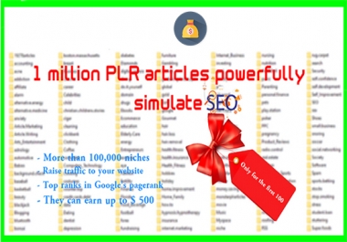I will Give you package 1,000,000 articles in English for the first 100poeple