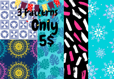 I will design awesome,  unique patterns according to your needs