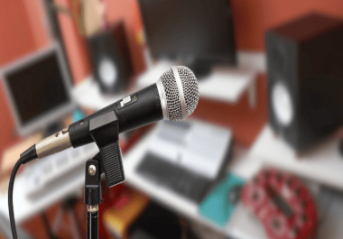 I will record you a voice over with an American accent with 100 words or a little bit more
