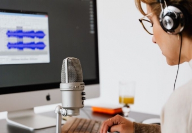 Audio voice recording in English American/British