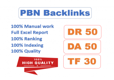 I will post 10 high quality pbn links with high DR,  da pa,  tf cf
