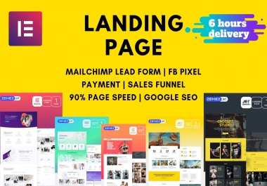 I will design wordpress website,  landing page using elementor pro