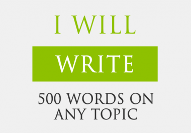 500 words Original and Unique Article within 24 ours