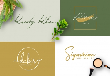 I will design professional business signature logo