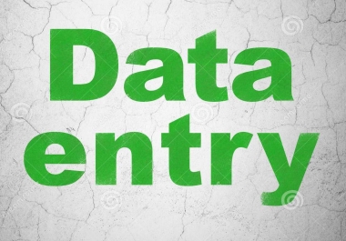 Any kind of Data entry for best price with the best quality