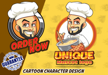 I will design modern mascot cartoon character for business,  youtube,  gaming