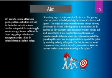 I will do eye catching presentation by using power point and pdf for any level