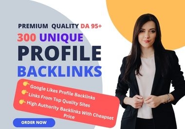 I will 300 seo profile backlinks authority link building service for google ranking