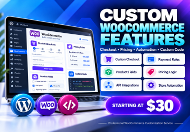 I will add custom features and functionality to your WooCommerce website