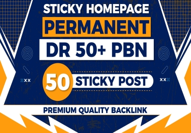 Rank Higher,  Faster 50 Sticky Post PBN Backlinks DR 50+