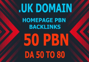 50 UK Premium PBN domains DA 50 to 80 HIGH Quality follow Backlinks