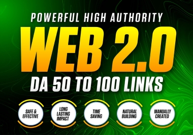Create 200 Powerful High Authority Backlinks for your website ranking