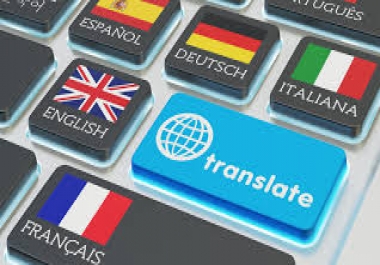 I will translate any set of speech or written articles on any subject from English into all language