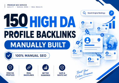 I will do 150 high da profile backlinks manually