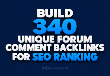 I will build 340 unique forum comment backlinks for SEO ranking