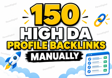 I will do 150 high da profile backlinks manually