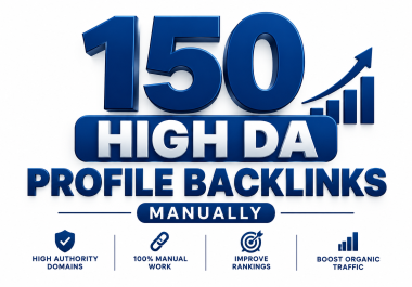 I will do 150 high da profile backlinks manually