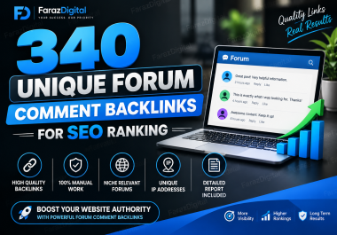 I will build 340 unique forum comment backlinks for SEO ranking