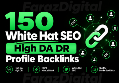 I will do 150 high da profile backlinks manually