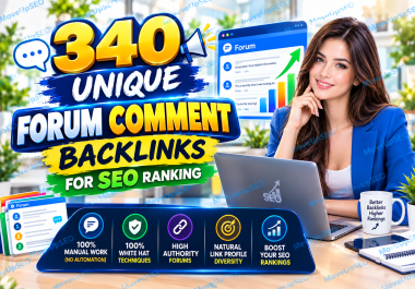 I will build 340 unique forum comment backlinks for SEO ranking