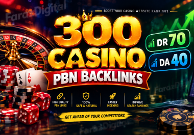I Will Build 300 High Authority Casino PBN Backlinks DR 70 DA 40