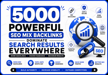 Dominate Search Results Everywhere with 5000 Powerful SEO Mix Backlinks