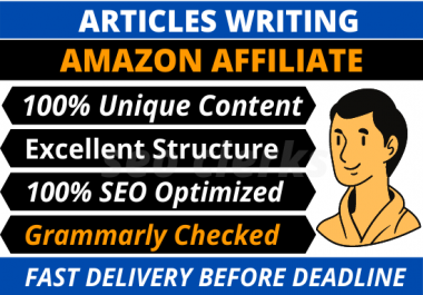 I will write SEO friendly amazon affiliate articles