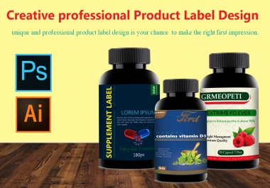 I will design a unique label for any product and mockup